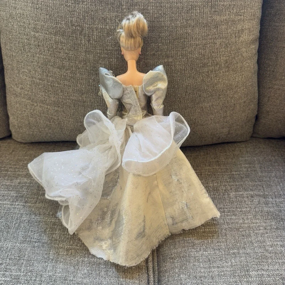 Vintage 1966 Barbie Doll Mattel Silver Color Dress